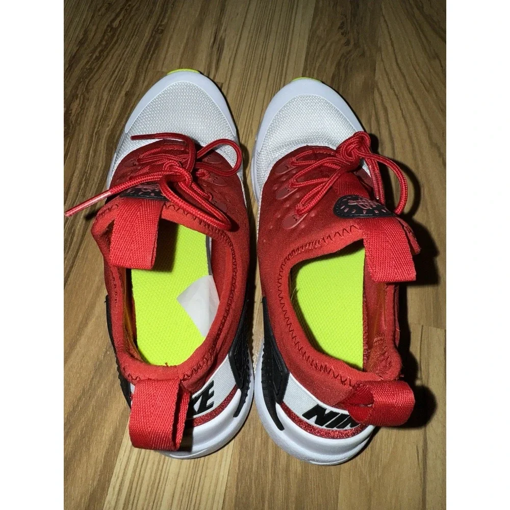 Nike Air Huarache Drift Lifestyle‎ Kids 3Y 3 White Red Volt Shoes 943344-700